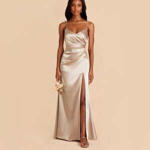 Satin Champagne Dress
